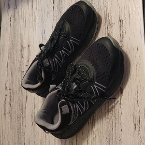Athletic works all terrain black gray lace sneakers shoes size 7